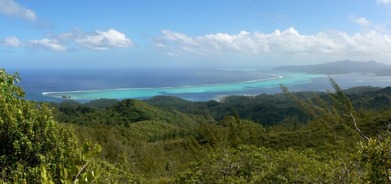74- Lagon de Raiatea-Tahaa vu du mont Temehani 
